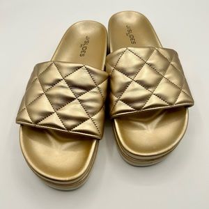 J Slides Metallic Gold Slides